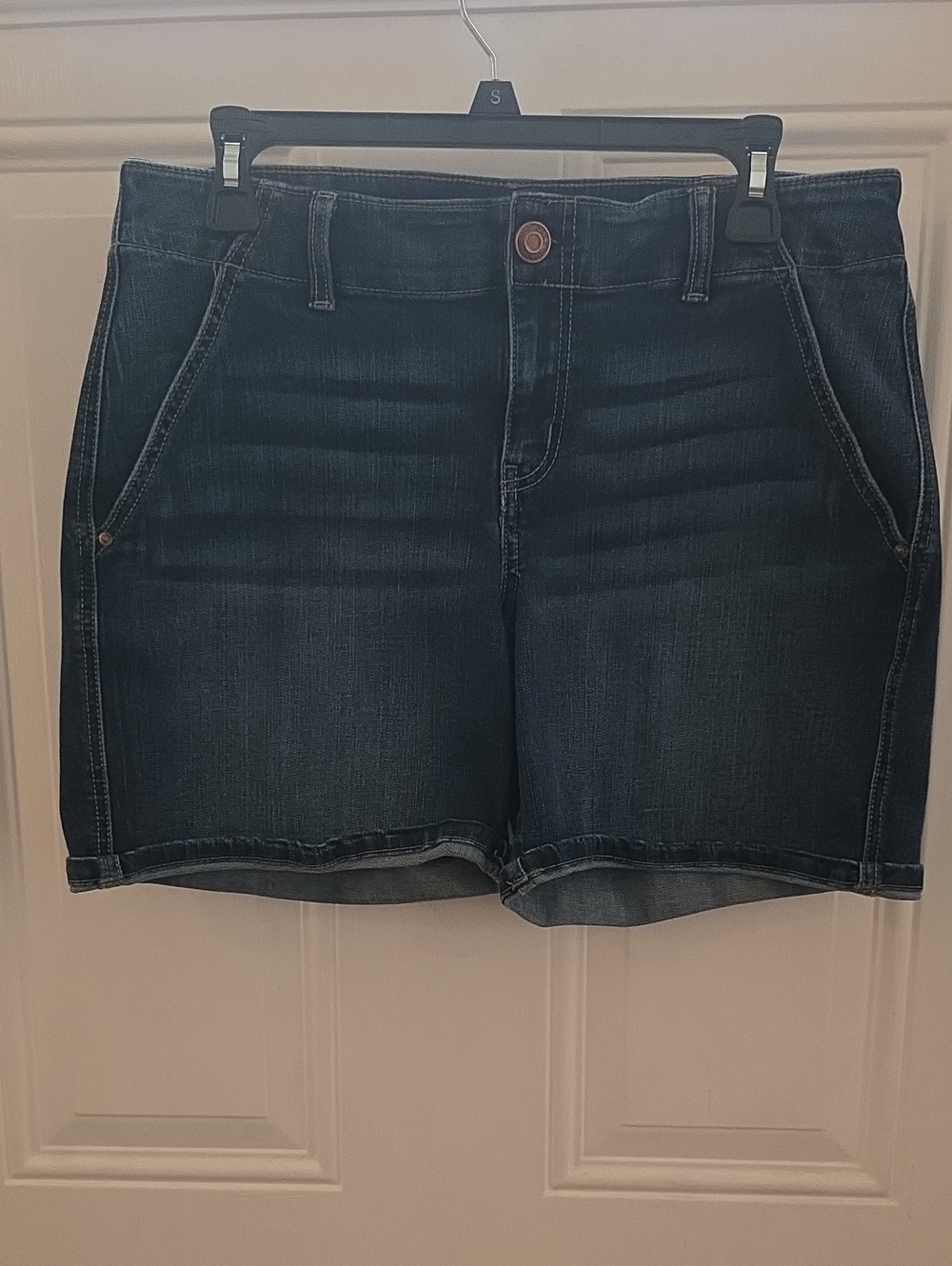 Maurices Dark Blue Denim Shorts
